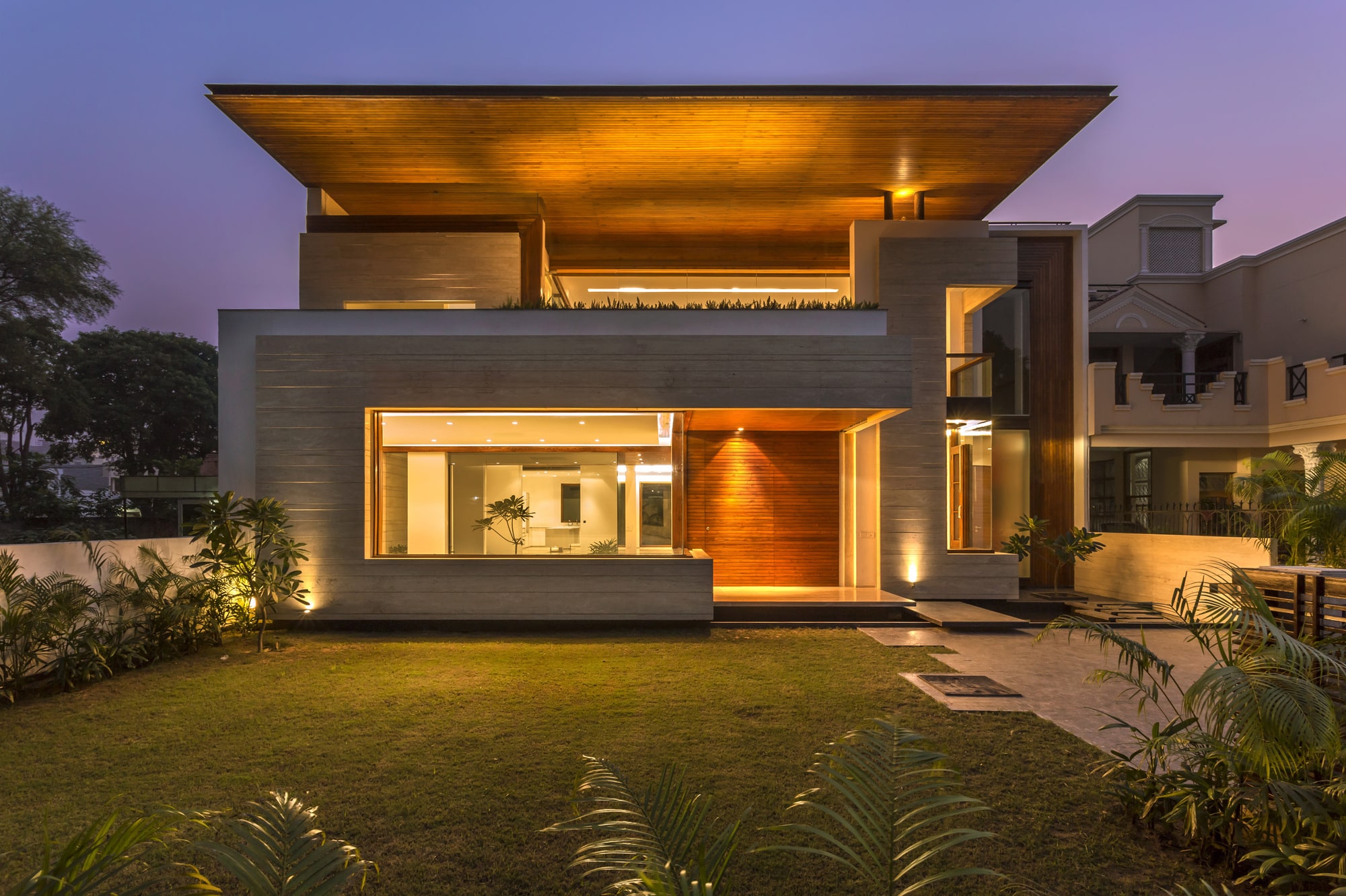Fachada de casas moderna estilo minimalista